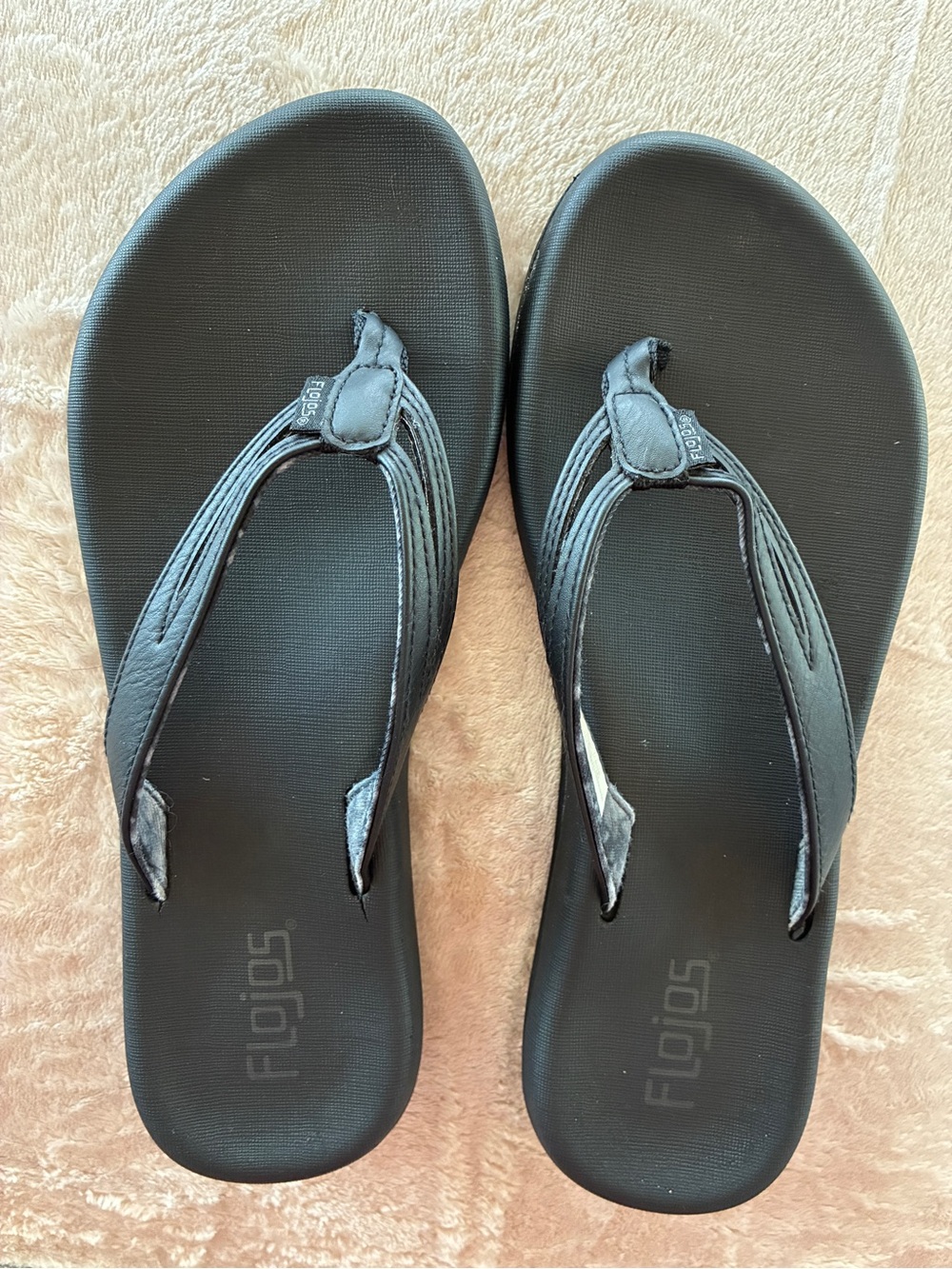 Flojos Black Women's Thong Sandals